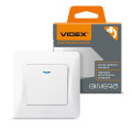 Вимикач одноклавішний з підсвіткою білий VIDEX BINERA VF-BNSW1L-W - 294896