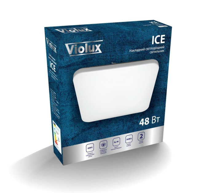 Світильник LED Violux НББ ICE квадрат 48W 4500K IP20 ( 200040 )