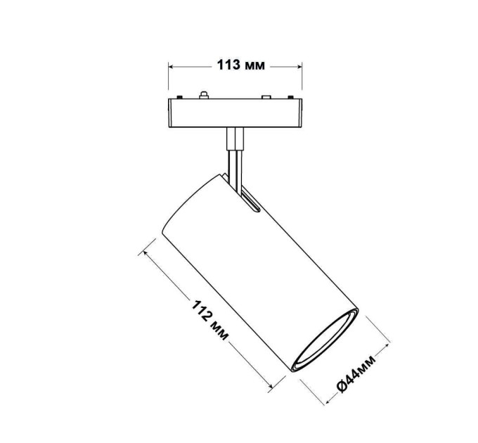 Магнітний трековий світильник UST-X 10W 4000K 48V IP20 білий Violux ( 320008 )