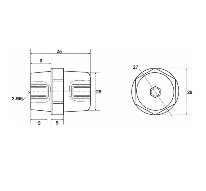 Ізолятор-тримач SM 25 Промфактор ( SM256R )
