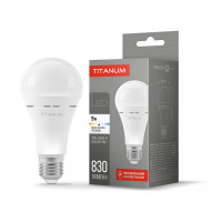 LED лампа акумуляторна TITANUM A68 9W E27 4000K 220V TL-EMA68-09274 - 487405