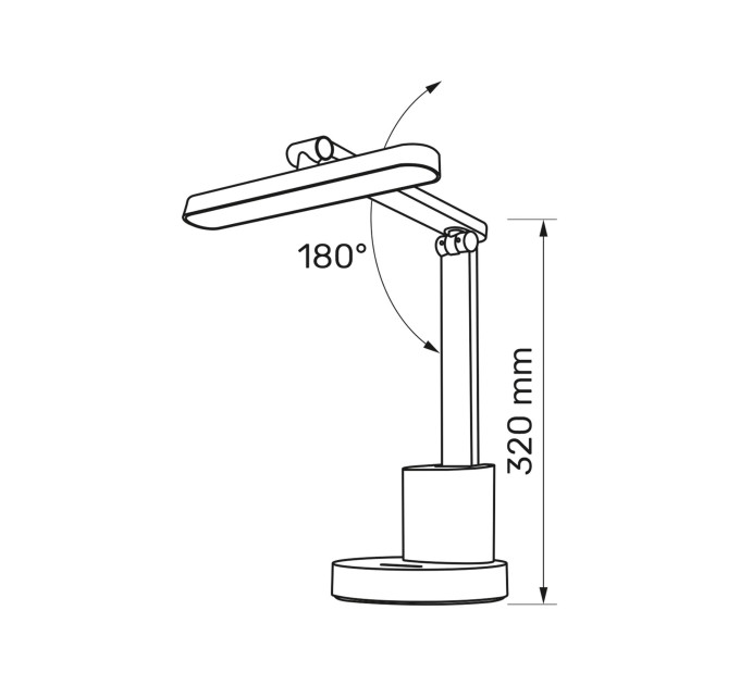 LED лампа настiльна з акумулятором TITANUM TLTF-014W 10W 3000-6000K TLTF-014W - 400127