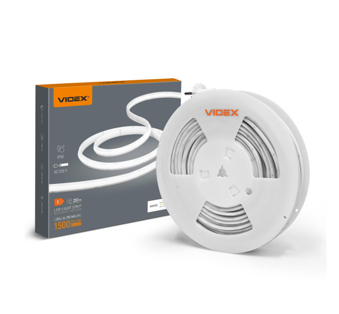 LED стрічка VIDEX 230V 15W/m 4000K IP65 VL-LST-CB65-22154-B20 (20м) VL-LST-CB65-22154-B20 - 489621
