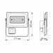LED прожектор VIDEX F2e 30W 5000K з датчиком руху та освітленості VL-F2e305W-S - 480413