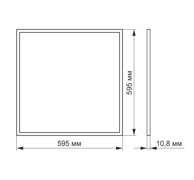 LED панель VIDEX 40W 4100K матова