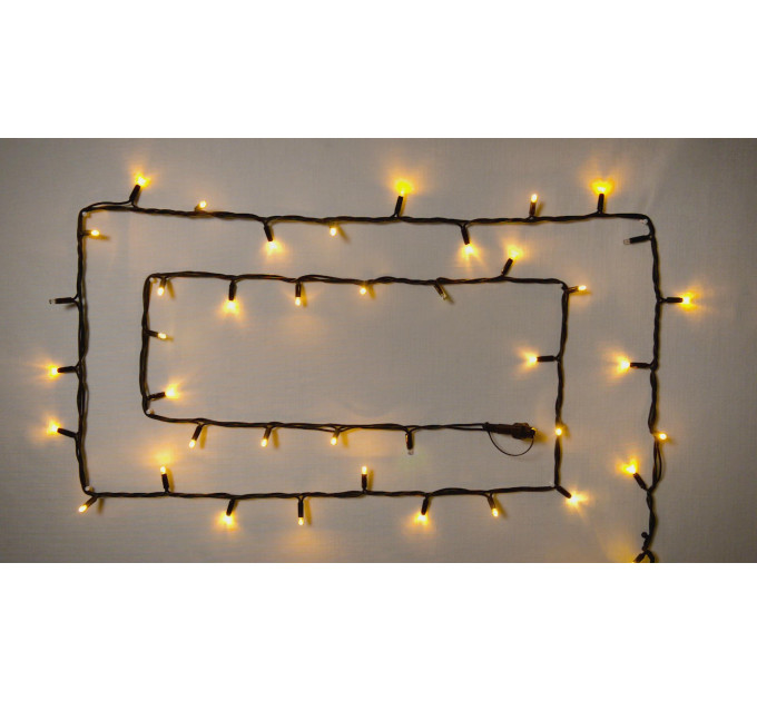Гірлянда зовнішня DELUX STRING 100 LED 10m (2x5m) flash жовтий/чорний IP44 EN