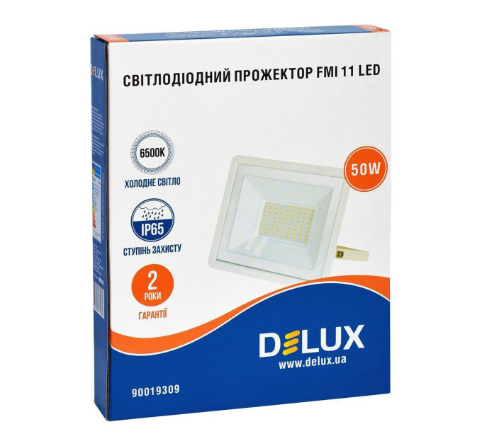 Прожектор світлодіодний DELUX FMI 11 LED 50Вт 6500К IP65 білий