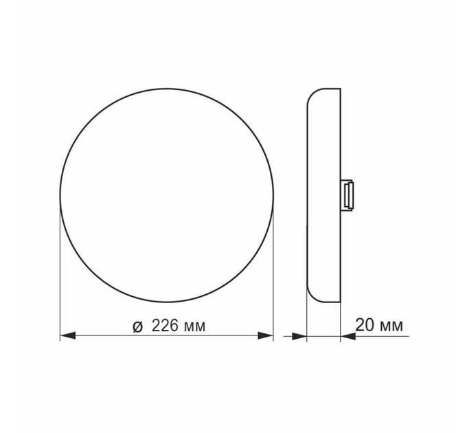 LED світильник безрамковий круглий VIDEX 33W 4100K VL-DLFR-334 - 298184