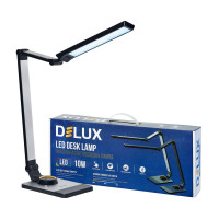 Світильник світлодіодний настільний DELUX TF-520 10 Вт LED 3000K-4000K-6000K USB серебристый