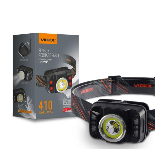 Налобний світлодіодний ліхтарик VIDEX VLF-H035C 410Lm 5000K VLF-H035C - 481069