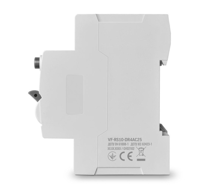 Диференційне реле VIDEX RESIST АС 4п 30мА 10кА 25А VF-RS10-DR4AC25 - 482813