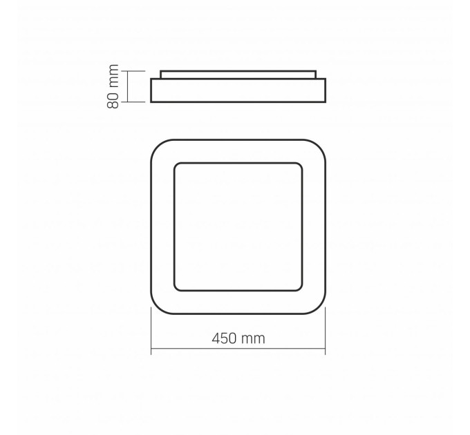 LED світильник VIDEX EDGE-SC-72W-BLACK (VLE-ESC-72B) VLE-ESC-72B - 542255