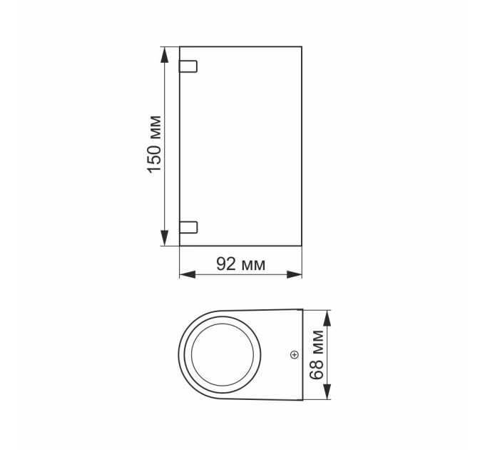 LED Світильник архітектурний AR022B IP54 VIDEX GU10x2 VL-AR022B - 480840