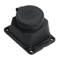 Розетка каучук IEK настінна РБ13-1-0м IP44 ( PKR11-016-2-K02 )