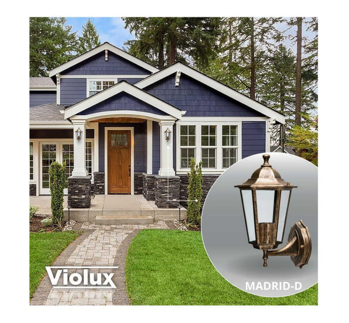 Світильник садово-парковий Violux Madrid-D антична бронза 60W Е27 IP44 ( 500100 )