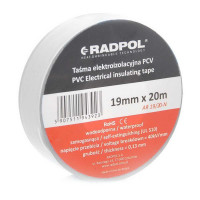 Ізострічка Radpol 0,13ммх19мм / 20м біла ( AR 19/20-B )
