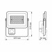 LED прожектор VIDEX F2e 50W 5000K з датчиком руху та освітленості VL-F2e505W-S - 480444
