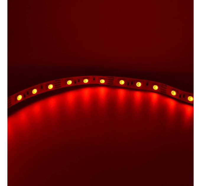 Світлодіодна стрічка LED LIGHT 12V 14,4W RGB 60Led IP21 ( МТК-300RGB5050-12 )