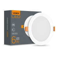 LED світильник Back вбудований круглий VIDEX 6W 5000K VL-DLBR-065 - 480505