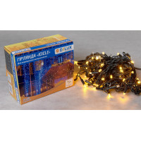 Гірлянда зовнішня DELUX ICICLE 75 LED 2x0.7m жовтий/чорний IP44 EN