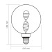 LED лампа VIDEX Filament VL-DNA-G125-S 3.5W E27 1800K Smoky VL-DNA-G125-S - 484442