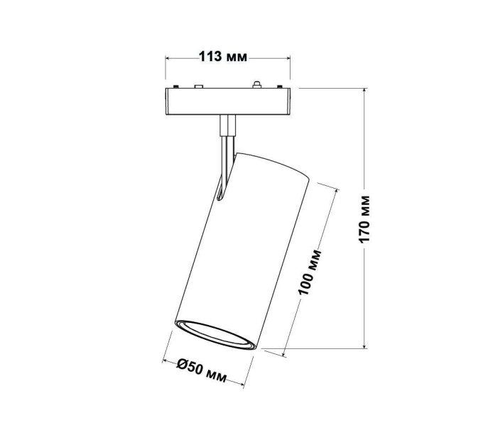Магнітний трековий світильник UST-M 20W 4000K 48V IP20 білий Violux ( 320007 )