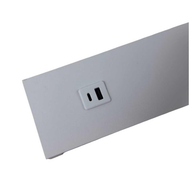 Світильник настінний Violux BITRIX-W USB 15W 3000/4200/6000K 865Lm IP20 білий ( 553006 )