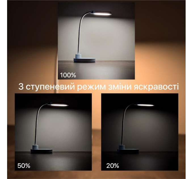 Настільна лампа з акумулятором LED ASPEN 6W 4200К біла Violux ( 540003​ )