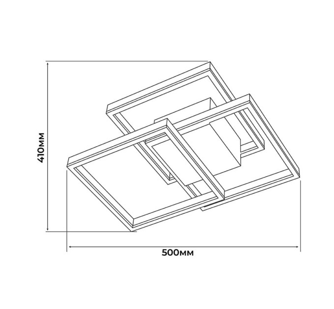 Світильник LED smart RAFAEL+пульт 100W 3000-5000K IP20 прямокутний чорний Violux ( 220975 )