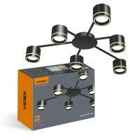 Світильник VIDEX під лампу 6xGX53 накладний чорний VL-SPF21B-BP VL-SPF21B-BP - 487092