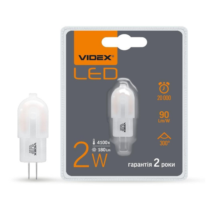 LED лампа VIDEX G4e 2W G4 4100K VL-G4e-02224 - 295725