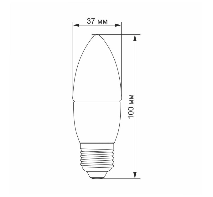 LED лампа VIDEX C37e 7W E27 3000K VL-C37e-07273 - 297279