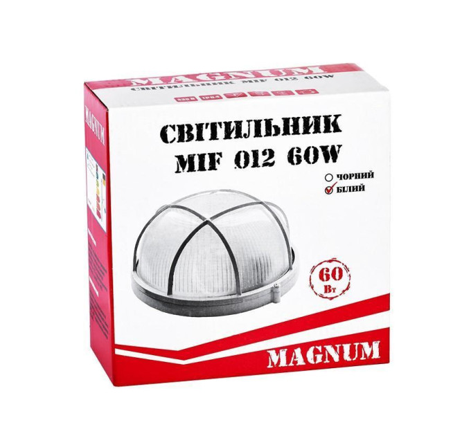 Світильник настінно-стельовий MAGNUM MIF 012 NEW 60W E27 білий