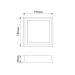 LED Світильник квадратний накладний TITANUM 24W 5000K TL-BHS20-245 - 482646