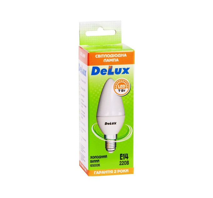 лампа світлодіодна DELUX BL37B 7 Вт 6500K 220В E14 холодний білий