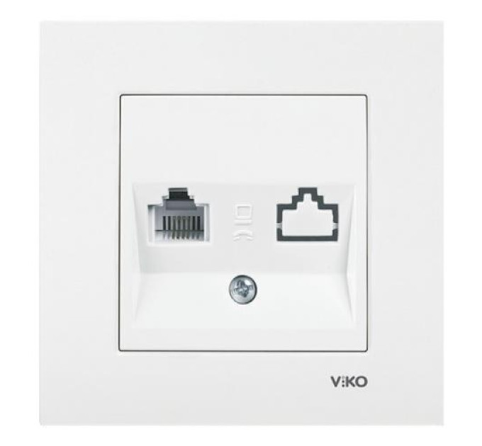 Розетка VI-KO Karre біла комп'ютерна (90960032)