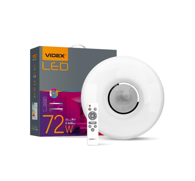 LED світильник функціональний круглий VIDEX RING 72W 2800-6200K RGB
