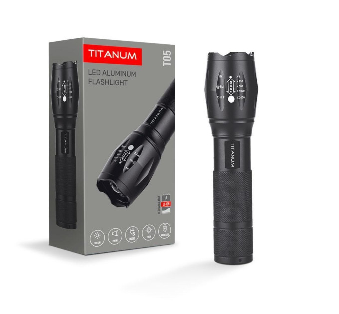 Портативний світлодіодний ліхтарик TITANUM TLF-T05 300Lm 6500K TLF-T05 - 483308