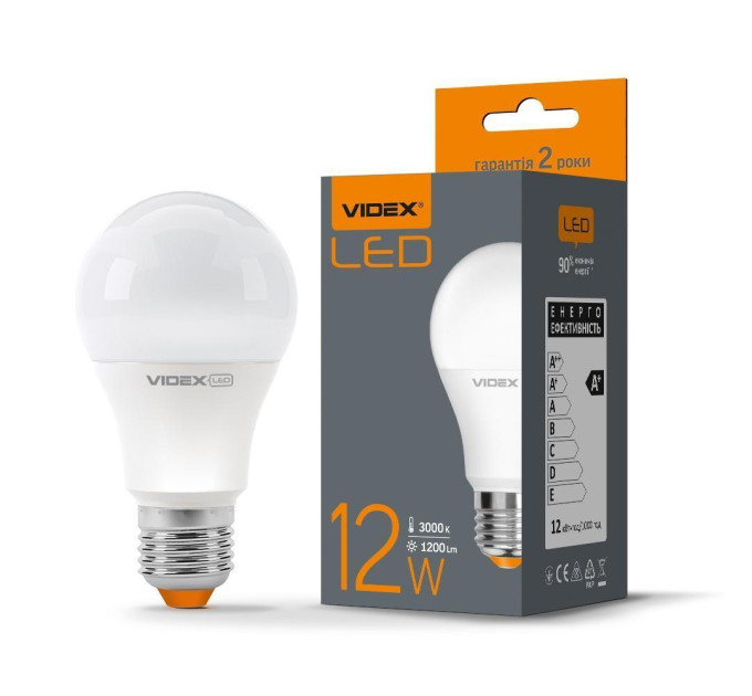 LED лампа VIDEX A60e 12W E27 3000K VL-A60e-12273 - 293035