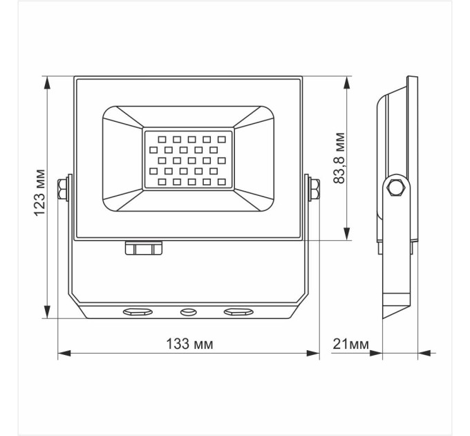 LED прожектор TITANUM TLF206 20W 6500K TLF206 - 293936