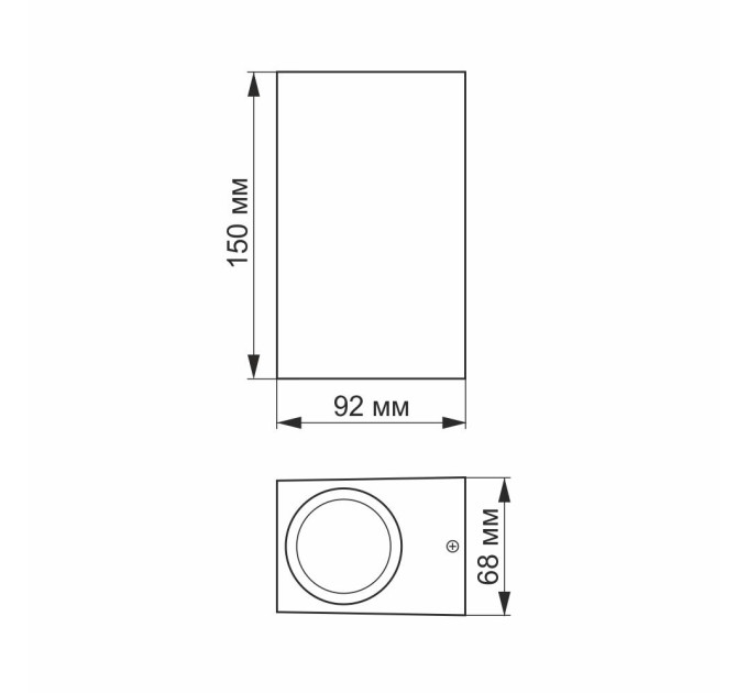 LED Світильник архітектурний AR012G IP54 VIDEX GU10x2 VL-AR012G - 480826