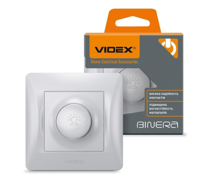 Димер 600Вт срібний шовк VIDEX BINERA VF-BNDM600-SS - 296944