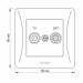 Розетка TV+SAT кінцева срібний шовк VIDEX BINERA VF-BNSK2TVSATE-SS - 297842
