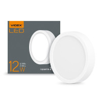 LED Світильник круглий накладний VIDEX 12W 5000K White VL-DLRS-125 - 295459