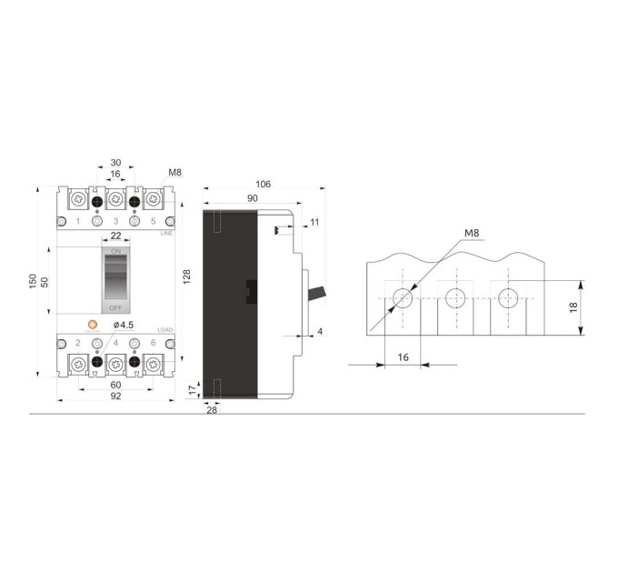 Автоматичний вимикач Промфактор FMC2/3U 25А 3-5In ( FMC23U0025/5 )