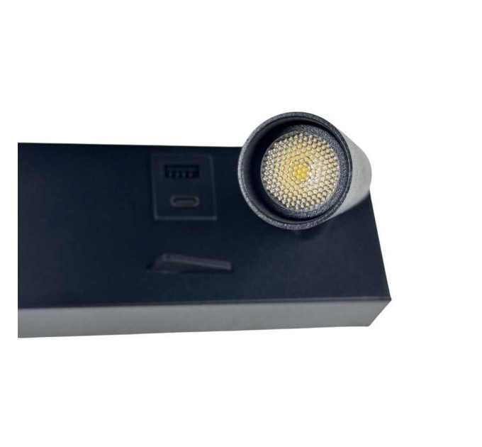 Світильник настінний Violux UMBRELLA USB+TYPE-C VIOLUX 3W 4200K IP20 чорний ( 552123 )