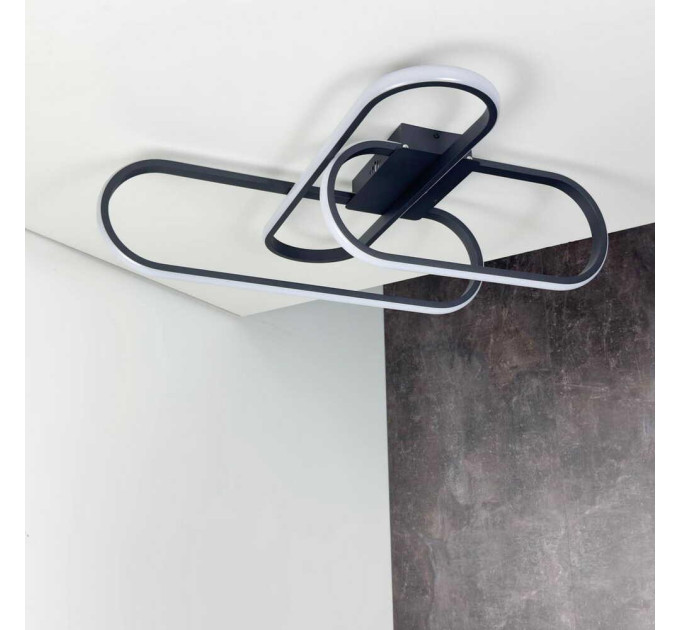 Світильник LED smart SKYLER-3D +пульт 90W 3000-5000K IP20 чорний Violux ( 220875 )
