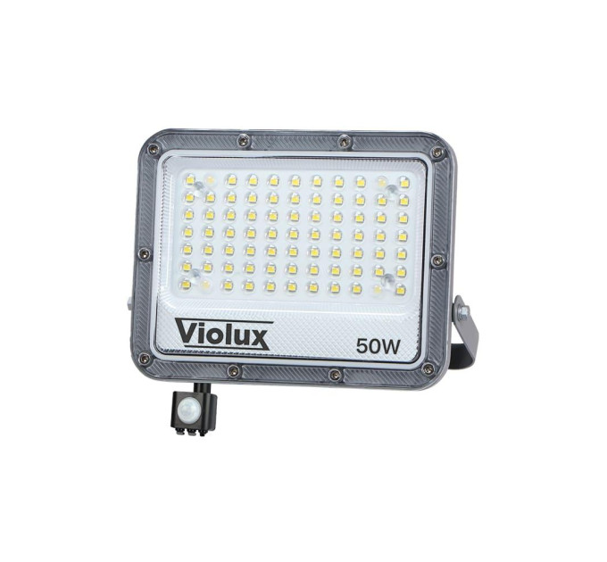 Прожектор LED Violux CARBON-S 50W 5000K 6000lm IP65 з датчиком ( 400232 )