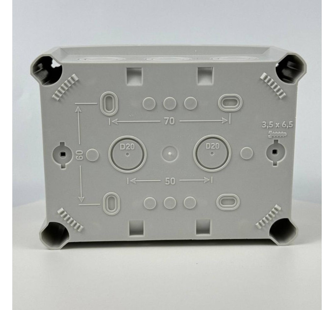 Коробка розподільча СКІМ K160 163х123х68 без отворів сіра IP67 ( B1102014 )