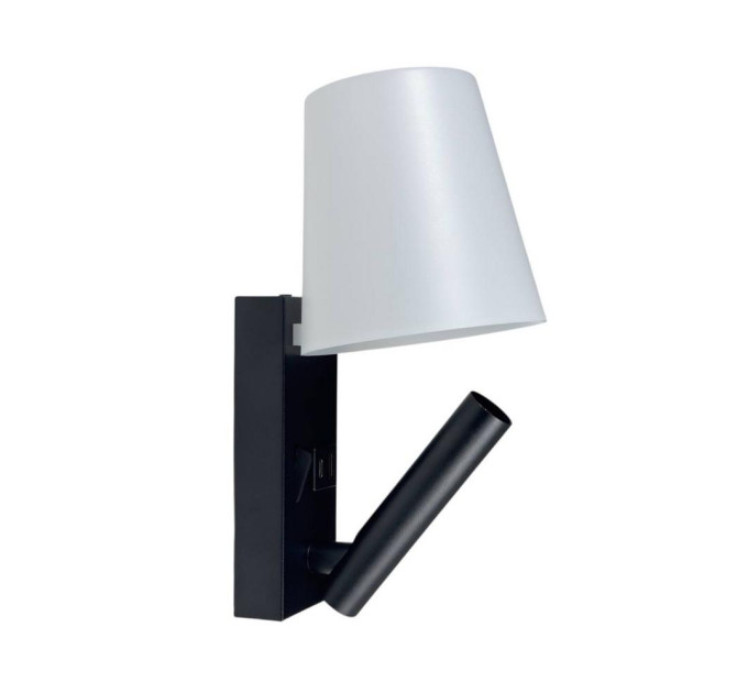 Світильник настінний Violux UMBRELLA USB+TYPE-C VIOLUX 3W 4200K IP20 чорний ( 552123 )